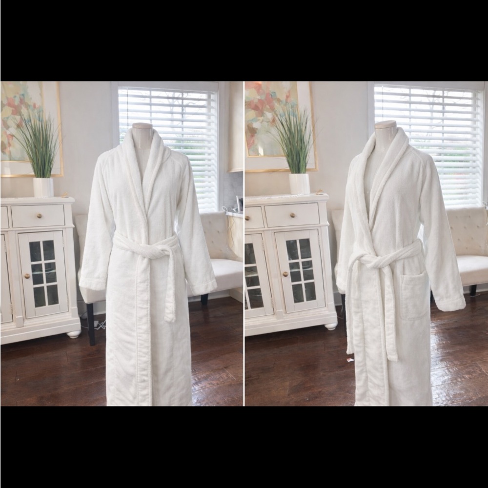 Elegant White Bathrobes (2) Small and Medium